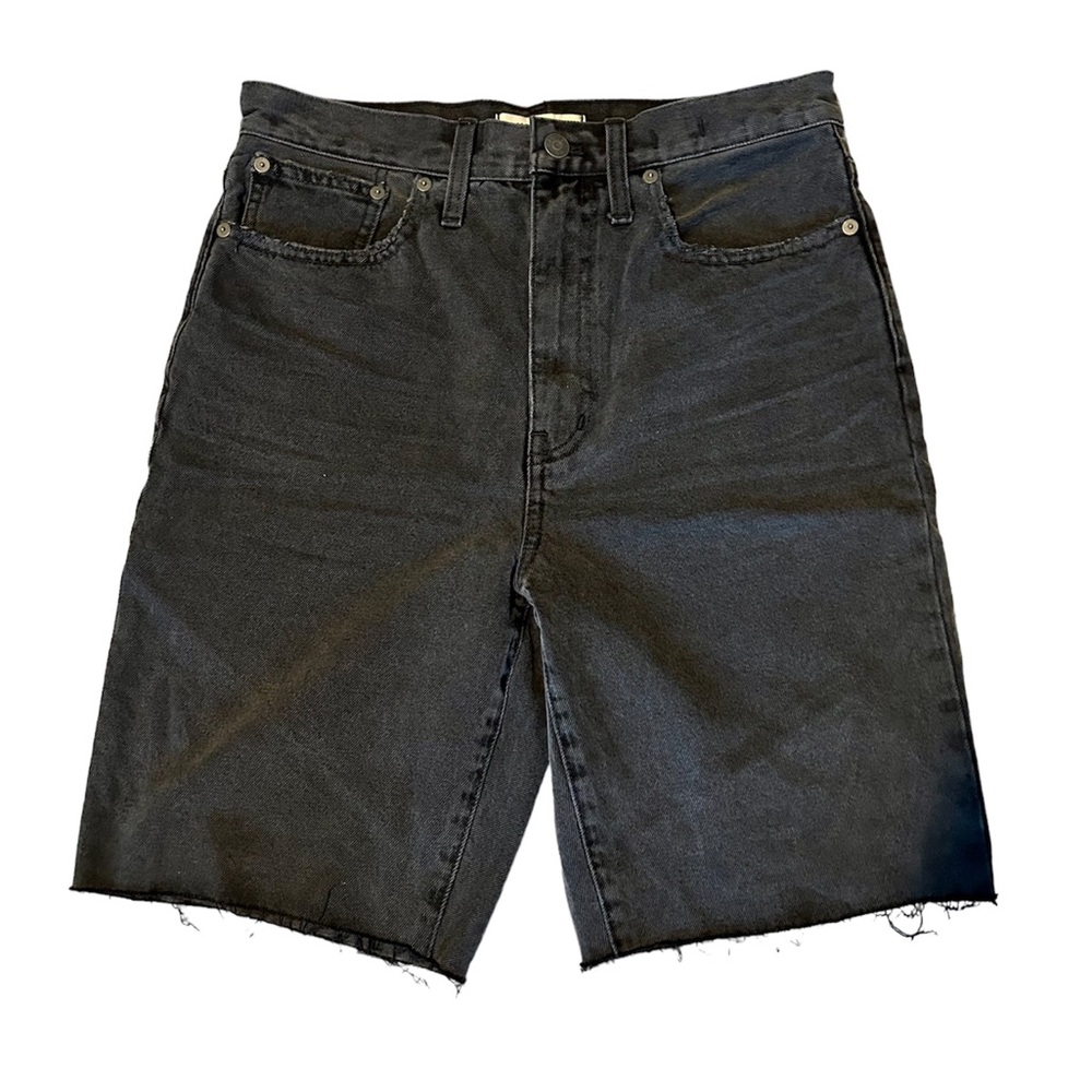 MADEWELL High Rise Long Denim Cut Off Shorts